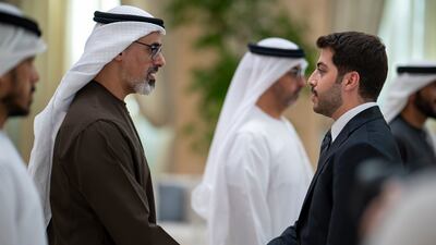 Masrour Barzani, Prime Minister of Iraqi Kurdistan, offers condolences to Sheikh Khaled bin Mohamed, Crown Prince of Abu Dhabi and Chairman of Abu Dhabi Executive Council.
