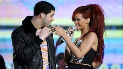 Drake, left, and Rihanna. Paul Buck / EPA