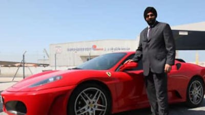 Jasjeev Kandhari proudly shows off his Ferrari F430.