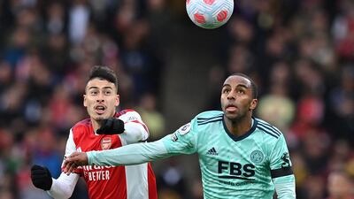 Ricardo Pereira – 6 The right-back passed a late fitness and was handed the task of sticking to Martinelli like glue, which he did well. Subbed off after Arsenal’s second, with Martinelli beginning to cause trouble in the second half. AFP