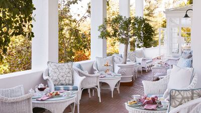 The veranda of the Greenhouse restaurant