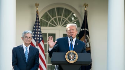 US President Donald Trump announced Jerome Powell as his nominee for Chair of the Board of Governors of the Federal Reserve System. Michael Reynolds/ EPA