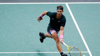 Rafael Nadal during his second-round match against Feliciano Lopez. EPA