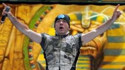 Bruce Dickinson and the rest of Iron Maiden perform on Friday at Dubai Media City.