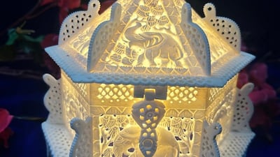 Bangle box with elephant carvings