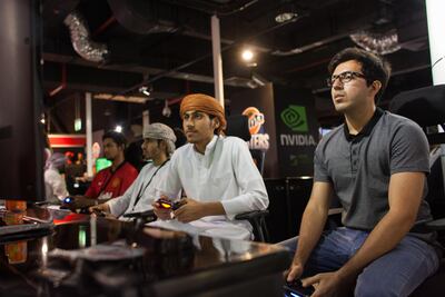 Gamers at Mirdif City Center in Dubai. Clint McLean for The National