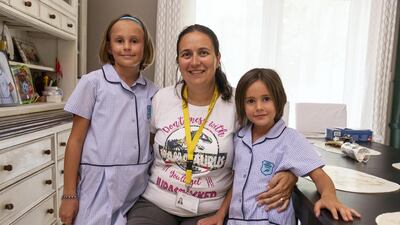 Clementina Kongslund, with her children Valentina and Benedicte. Antonie Robertson / The National