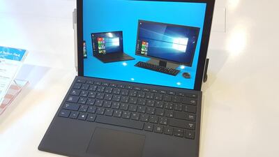 The Microsoft Surface Pro 4 can be used as a tablet or laptop. Courtesy Microsoft