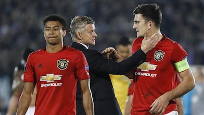 Ole Gunnar Solskjaer celebrated Manchester United's first win in 12 attempts in their Europa League clash against Partizan Belgrade. Getty Images