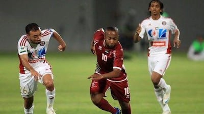 Ismail Matar, the Al Wahda forward, had a chance to score in last night's game against Al Jazira.