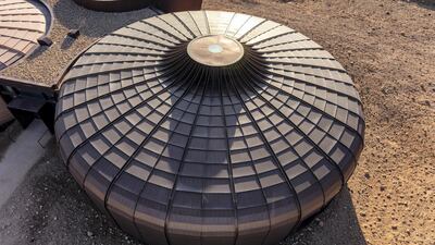 Prehistoric sea urchin fossils were the the inspiration behind the design of Buhais Geology Park facility. Courtesy of Hopkins Architects