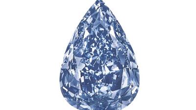 The world's largest blue diamond will go under the hammer at Christie's in Geneva in May (Courtesy: Christie's Middle East)