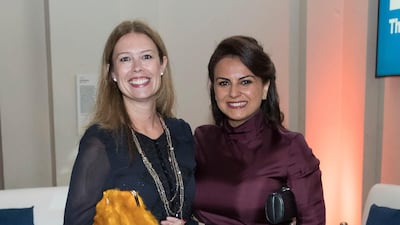 The National's features editor Clare Dight and Editor-in-Chief Mina Al-Oraibi.