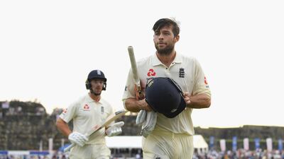 Ben Foakes leaves the field unbeaten on 87 runs on day one of the First Test at Galle. Getty Images