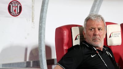 Despite leading Al Jazira to second in the league, Eric Gerets' future at the club remains uncertain. Christopher Pike / The National