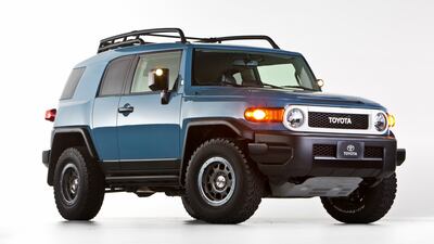 A 2013 FJ Cruiser at Las Vegas's Sema motor show.