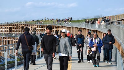 Over the period of the expo, millions of people gathered in Osaka to soak in cultures from around the world. Victor Besa / The National
