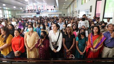 Sunday’s service was part of the first Christmas Day masses held in the UAE since Covid-related restrictions were removed