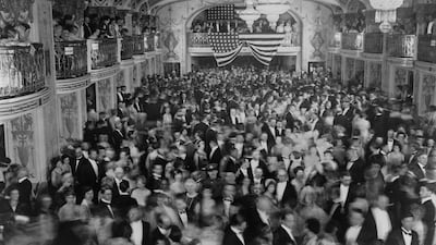 The crowd dances at President Herbert Hoover's inaugural ball at the Mayflower Hotel in Washington, D.C., U.S. in March 1929. Before the year was over, the Roaring Twenties would come to an end and the Great Depression would begin. Reuters