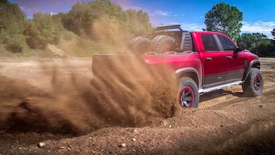 Its supercharged 6.2-litre V8 engine produces 575hp. Ram