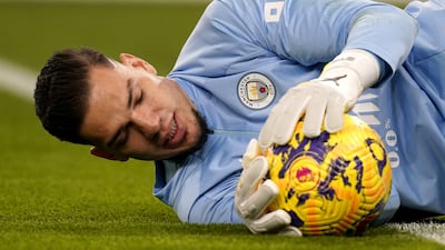 Brazilian goalkeeper Ederson won the treble with Manchester City last season. EPA