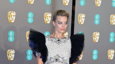 Margot Robbie, in Chanel, attends the Baftas at Royal Albert Hall on February 10, 2019 in London, England. Getty Images