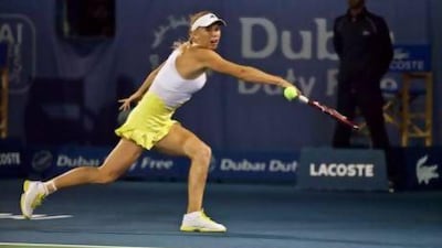Caroline Wozniacki made light work of Lucie Safarova last night in Dubai. Antonie Robertson / The National