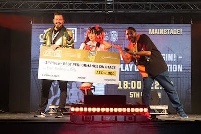 Sabie Cipriani won first place in Best Performance on Stage. Photo: Middle East Film & Comic Con