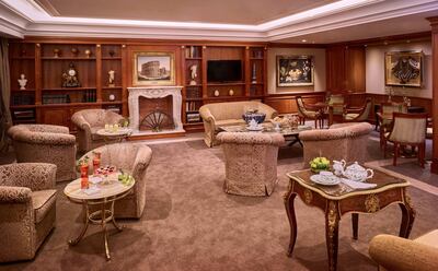 Inside the Imperial Lounge. Courtesy Rome Cavalieri