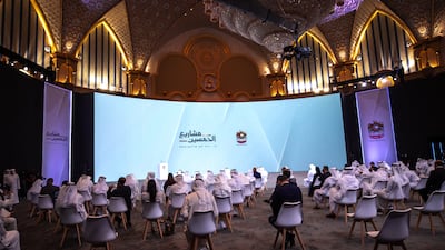 At Qasr Al Watan, the Presidential Palace in Abu Dhabi, ministers set out the latest 13 items in the UAE's 'Projects of the 50' plan.