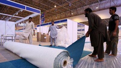 Preparations for the Ramadan Fair in Sharjah.