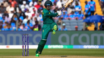 South Africa's Quinton De Kock plays a shot. AP