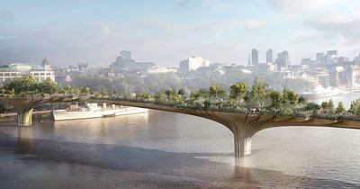 The garden bridge proposal in London. Heatherwick