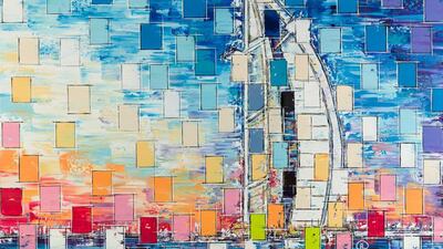 Burj Al Arab (Pixels) by Olivia Boa. (Courtesy: Monda Gallery)