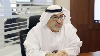 Abdul Rahman Al Owais, Minister of Health and Prevention, takes part in a government meeting about coronavirus with Sheikh Mohamed bin Zayed.