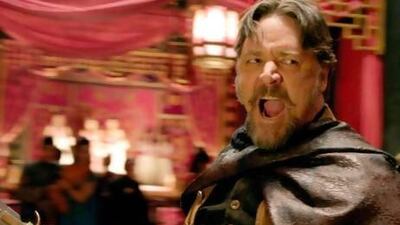 Russell Crowe as Jack Knife in The Man with the Iron Fists. AP Photo / Universal Pictures