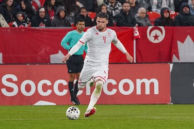 Omar Rekik of Tunisia during a friendly match against Canada in March. AFP