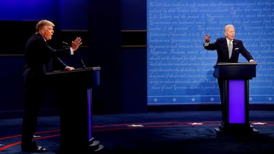 US President Donald Trump and Democratic presidential nominee Joe Biden took part in a highly fractious first debate last month. Reuters