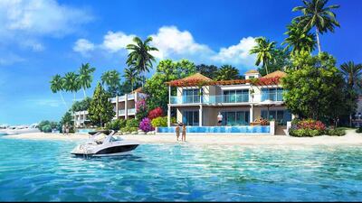 Rendering of the Heart of Europe project in The World Islands, Dubai. Courtesy Kleindienst Group