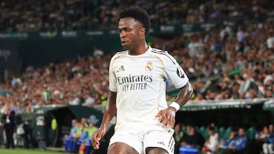 Vinicius Junior is considering whether to stay at Real Madrid or move to Arsenal. Getty Images