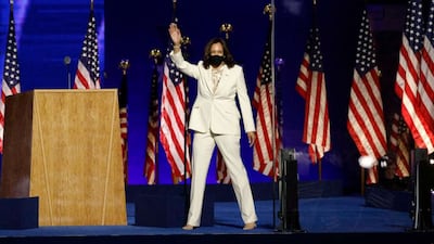 Kamala Harris in November 2020, after being elected US Vice President. Getty Images