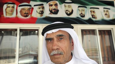 Ismail Al Zamani is one of many elderly Emirati men who meet in Sharjah to reminisce about old times. Chris Whiteoak / The National