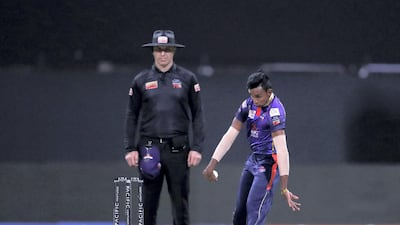 Bangla Tigers spinner Kevin Koththiigoda. Chris Whiteoak / The National