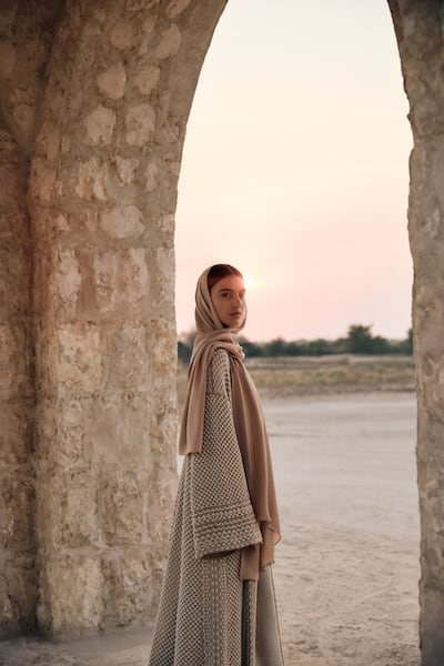 The Palm cardigan is made of silk woven with linen and cashmere, for a striking three-dimensional pattern. Photo: Loro Piana