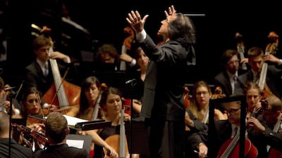Riccardo Muti will conduct the Luigi Cherubini Youth Orchestra and back Anne-Sophie Mutter at Emirates Palace. Courtesy Abu Dhabi Festival
