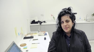 Curator Suzy Halajian at the residency studios at the Al Serkal Avenue in Dubai. Satish Kumar for the National