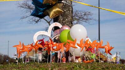 A memorial is set up outside of the Chesapeake, Virginia, Walmart. The Virginian-Pilot / AP