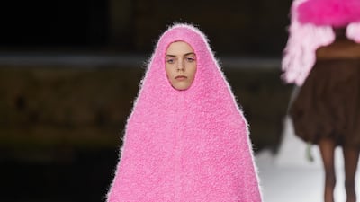 A micro-dress becomes a cocoon at the Valentino haute couture show for autumn 2021