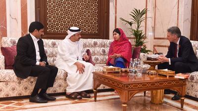 Sheikh Abdullah bin Zayed, Foreign Minister, met Malala Yousafzai on Thursday, praising her courage and role as an example to girls around the world. Wam