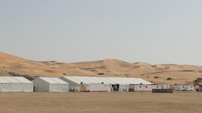 Full camp set up view. Star Wars crew at Qasr Al Sarab, Abu Dhabi, United Arab Emirates. Mona Al-Marzooqi / The National